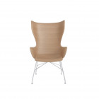 Kartell Smart Wood K/Wood Chair Basic Veneer Light Wood Chrome