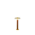 Panzeri Venexia LED Floor Lamp 45 Wood Matt Brass