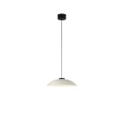 Santa & Cole HeadHat Plate LED Pendant - Small, White, Black Surface Canopy