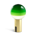 Marset Dipping Light Portable LED Table Lamp Green Brass