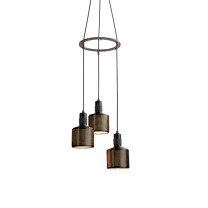 Bert Frank Riddle Cluster Pendant Light 3 Dark Bronze