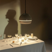 Santa & Cole Fontana Pendant Above Dining Table