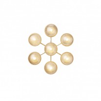 Nuura Liila Star Wall/Ceiling Light Nordic Gold/Optic Clear