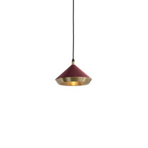 Bert Frank Shear Pendant Brushed Brass Oxblood
