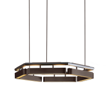 Bert Frank Colt Hexagon LED Chandelier - Dark Bronze