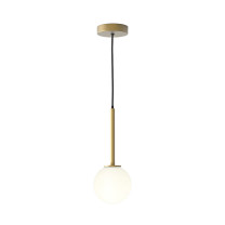 Astro Tacoma Pendant Antique Brass Tacoma Ribbed White
