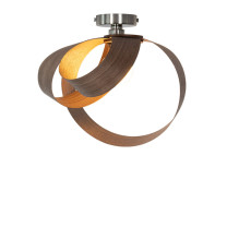 Tom Raffield Flush Ceiling Light Small Walnut
