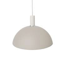 Ferm Living Collect Low Socket Pendant Dome White Grey