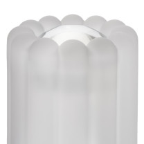 Tom Dixon Press Frosted Table Lamp - silver cap details