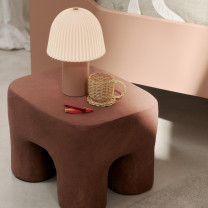Ferm Living Frill Portable Lamp Rose on Side Table