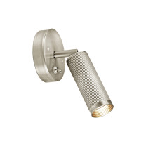 J. Adams & Co Spot Switched Wall Light Satin Nickel