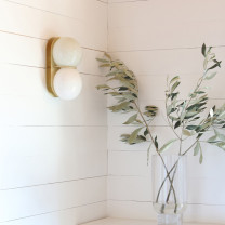 SkLO Twin 2.0 Wall/Ceiling Light - White/ Beige on Wall