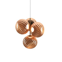 Tom Dixon Whirl LED Chandelier Small Copper On