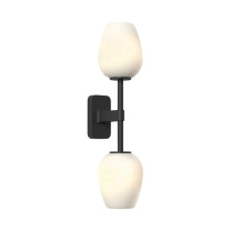 Astro Tacoma Twin Tulip Wall Light Matt Black Tulip White