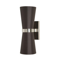 Porta Romana Lilburn Wall Light Large - Nickel with Truffle Shade