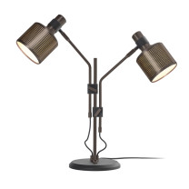 Bert Frank Riddle Double Table Lamp Dark Bronze