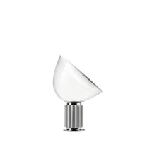 Flos Taccia LED Table Lamp Small Silver Glass Diffuser