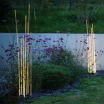 Artemide Architectural Reeds LED Outdoor Floor Lamp Lifestyle Garden 2