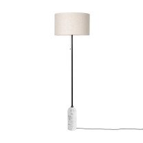 Gubi Gravity Floor Lamp White Marble Canvas