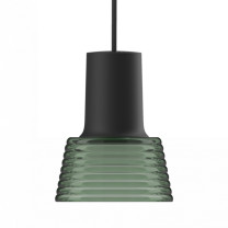 Zero Compose Pendant with Glass Shade Black Green