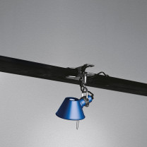 Artemide Tolomeo Pinza Light with clip-on Micro Blue