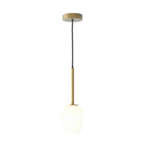 Astro Tacoma Pendant Antique Brass Tacoma Tulip White