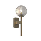 Astro Tacoma Single Globe Wall Light Antique Brass Tacoma Ribbed Clear