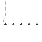 Northern Blush Rail LED Pendant Light 5 Black