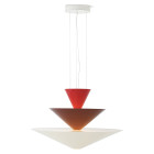 &Tradition Gio Pendant Light LN15 Vermillion Red Dark Burgundy Ecru White