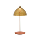 Kartell Pumo LED Table Lamp Amber Brick Red