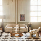 Dusty Deco Pyramid Floor Lamp Lifestyle Lounge 2