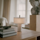 Beige Canvas New Works Margin LED Portable Lamp