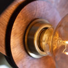 Tom Raffield Verso Wall Light Closeup of Bulb Holder