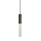 J. Adams Flume 50 Pendant Bronze - Clear Glass