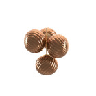 Tom Dixon Whirl LED Chandelier Small Copper Off