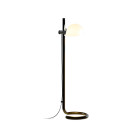 Marset Lauro Floor Lamp Dark Brown White
