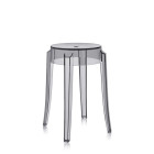 Kartell Charles Ghost Stool - Small, Smoke Grey