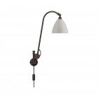 Bestlite BL6 Wall Light Classic White Semi Matt Shade/Black Brass Base