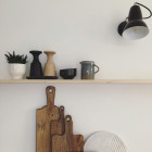 Anglepoise Original 1227 Wall Light Jet Black Above Shelf