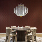 Moooi Meshmatics Chandelier Above Table