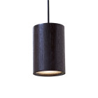 Case Solid Cylinder Pendant Black Stained Oak