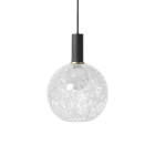 Ferm Living Collect Low Socket Pendant Glass Sphere Black Casca