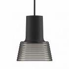 Zero Compose Pendant with Glass Shade Black Grey