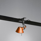 Artemide Tolomeo Pinza Light with clip-on Micro Orange