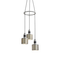 Bert Frank Riddle Cluster Pendant Light 3 Satin Nickel