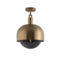 Buster + Punch Forked Globe & Shade Ceiling Light (Large - Brass Smoked)