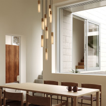 Brass Tala Basalt Nine Pendant