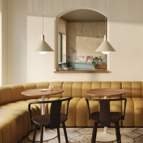 Tala Bower Pendant Oyster White Medium Lifestyle