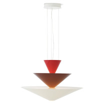 &Tradition Gio Pendant Light LN15 Vermillion Red Dark Burgundy Ecru White