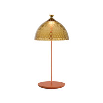 Kartell Pumo LED Table Lamp Amber Brick Red